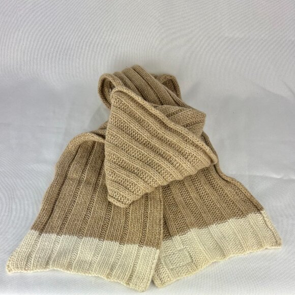 Coach Scarf, Cashmere & Angora Knit with Leather Patch Vintage - Picture 8 of 8